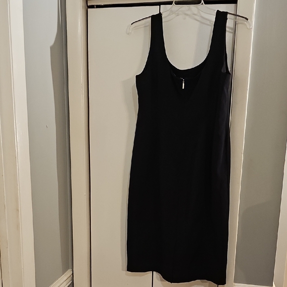 Karl Lagerfeld Black Sheath Midi Dress - Picture 5 of 8